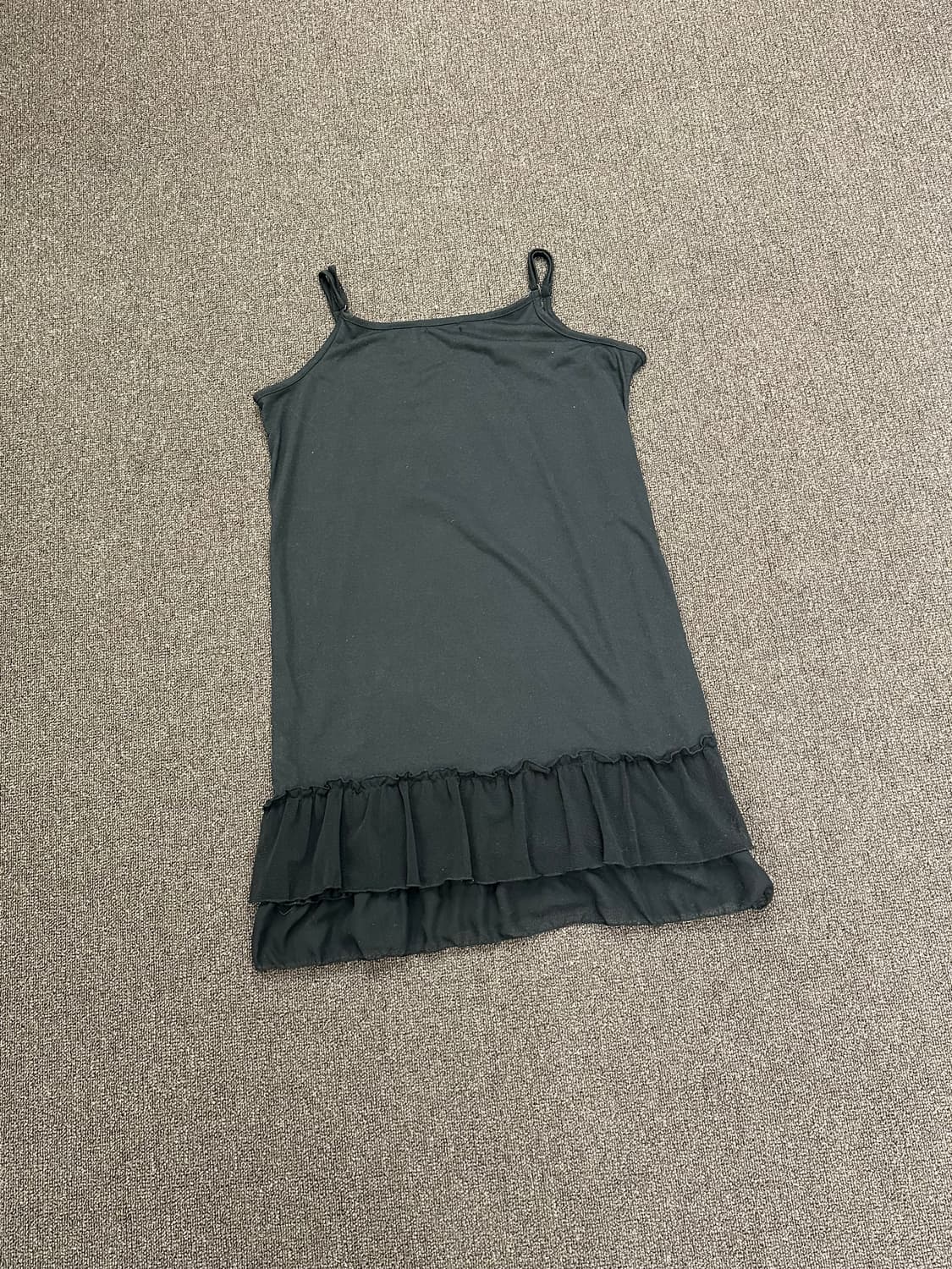 3L)Japanese vintage 블랙 레이스 디테일 나시 원피스 상품이미지6