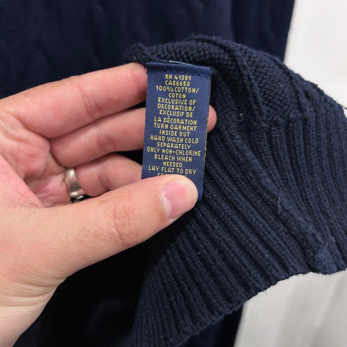 폴로 랄프로렌 스몰포니 코튼 꽈배기 니트 상품이미지4