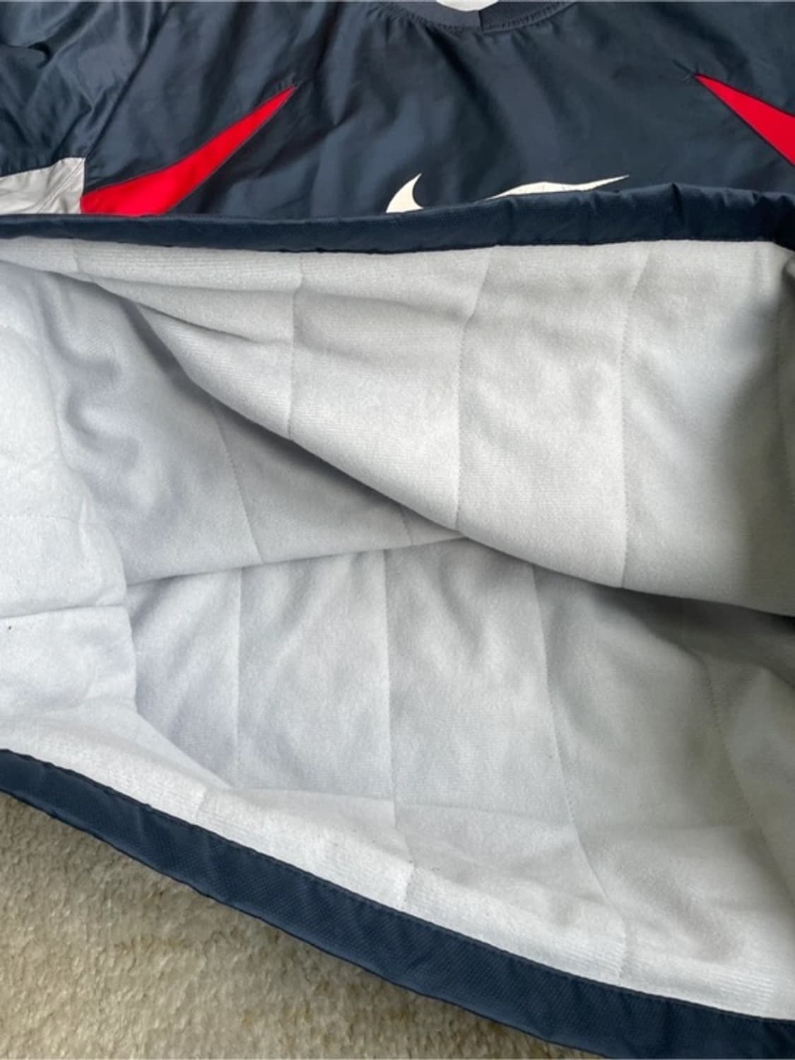 [XL]  00s 나이키 토탈90 배색 두툼한 웜업 자켓 티셔츠 상품이미지5