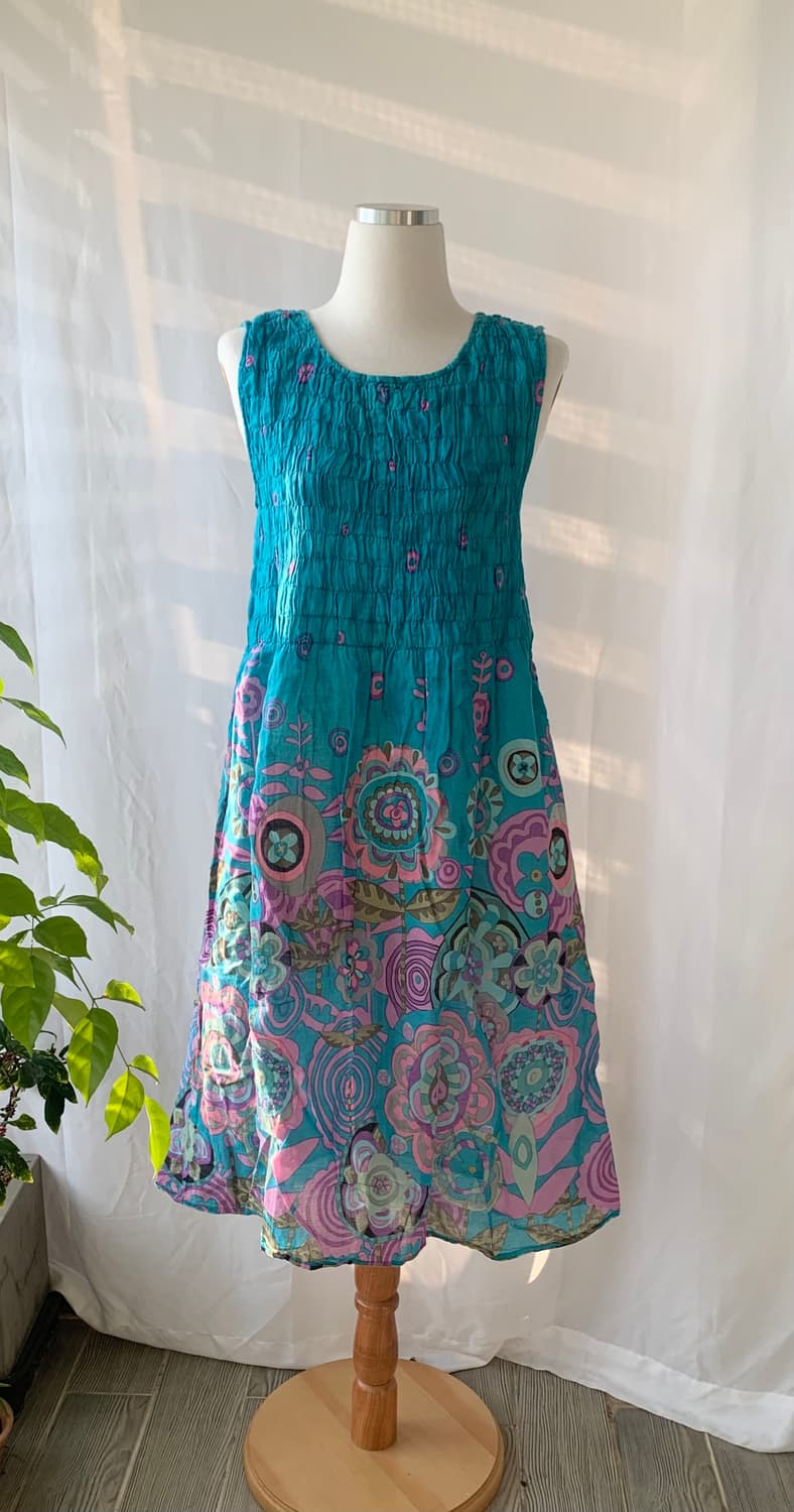 아오이유우st 청록색 원피스 상품이미지1