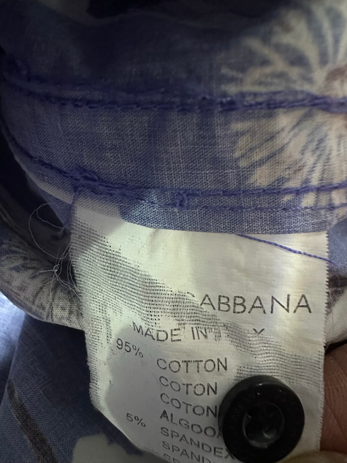 돌체앤가바나 블루 플라워 프린트 셔츠 상품이미지4