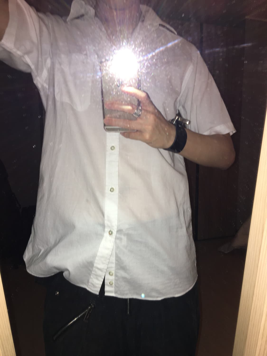 Burberry White Sort-sleeve shirt 상품이미지1
