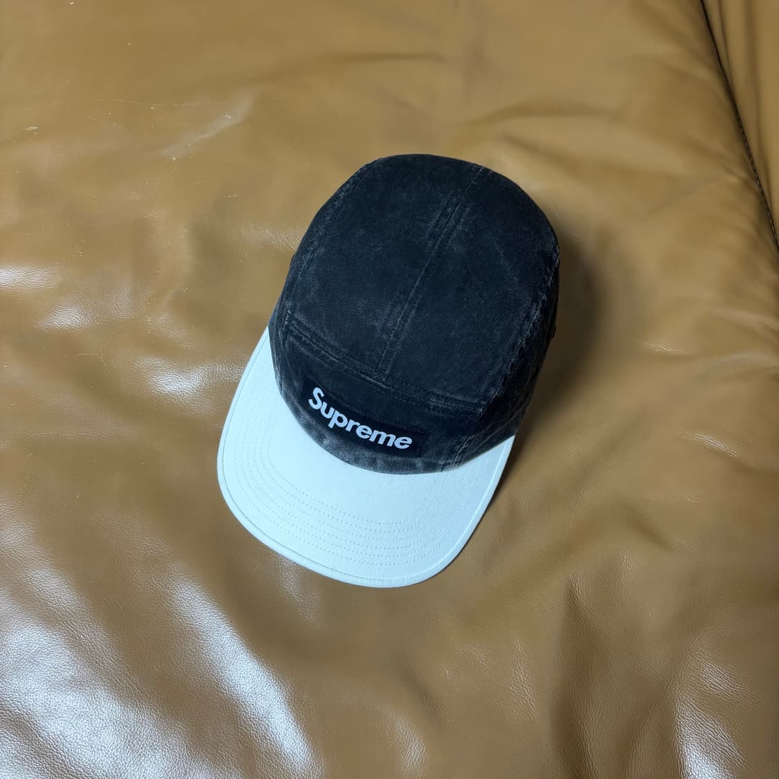 슈프림 캠프캡 모자 박스로고 피그먼트 블랙 상품이미지5