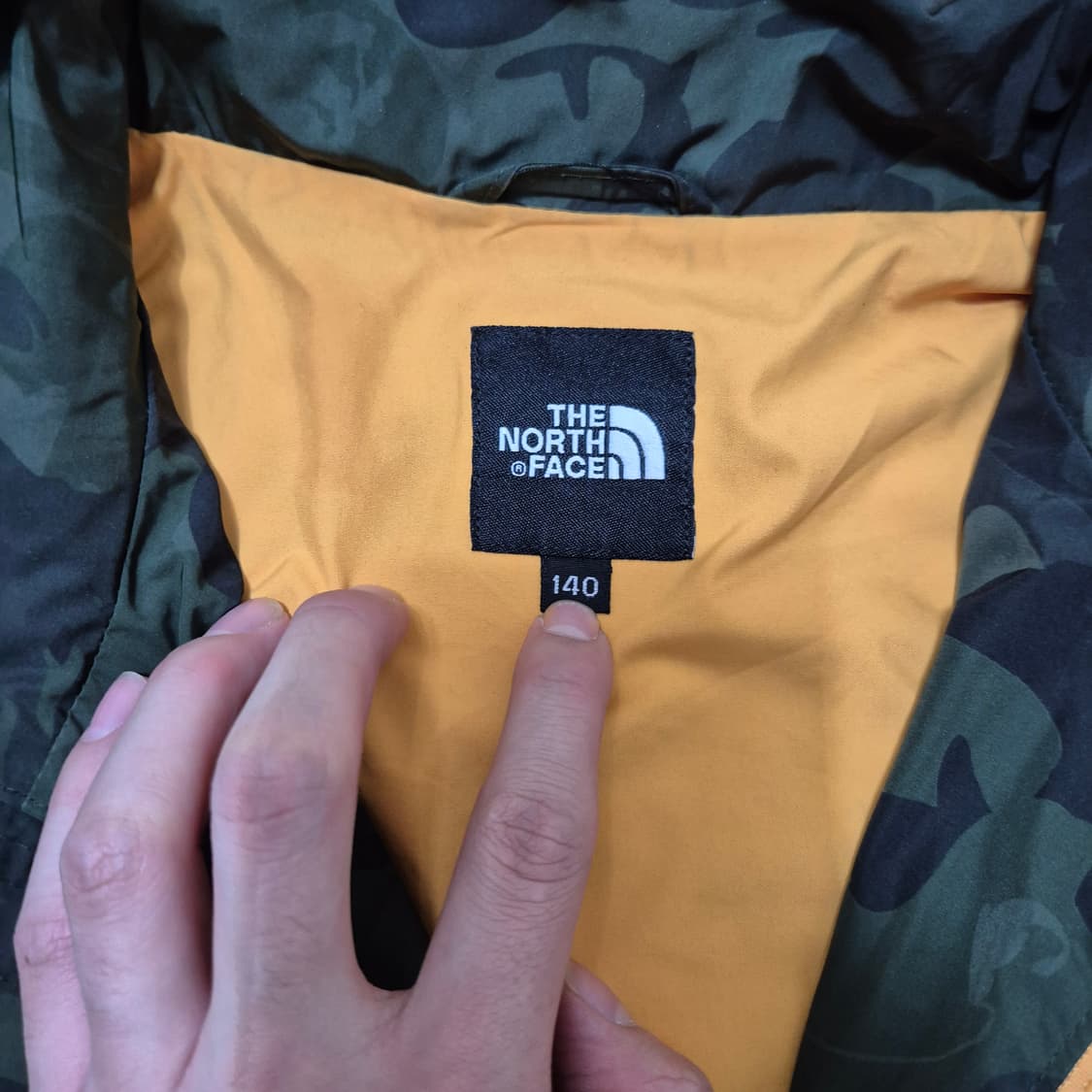 노스페이스 키즈 밀리터리 카모플라쥬 후드 바람막이 상품이미지5