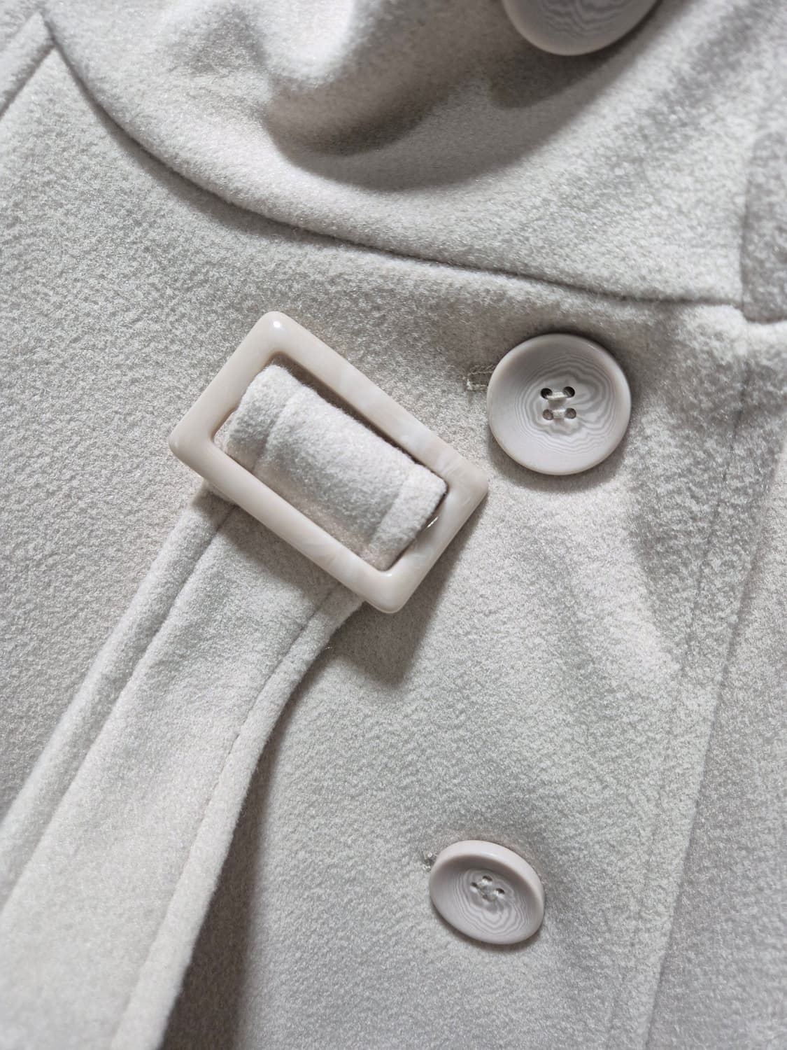 JPN빈티지.아이보리 케이프 롱 코트 상품이미지4