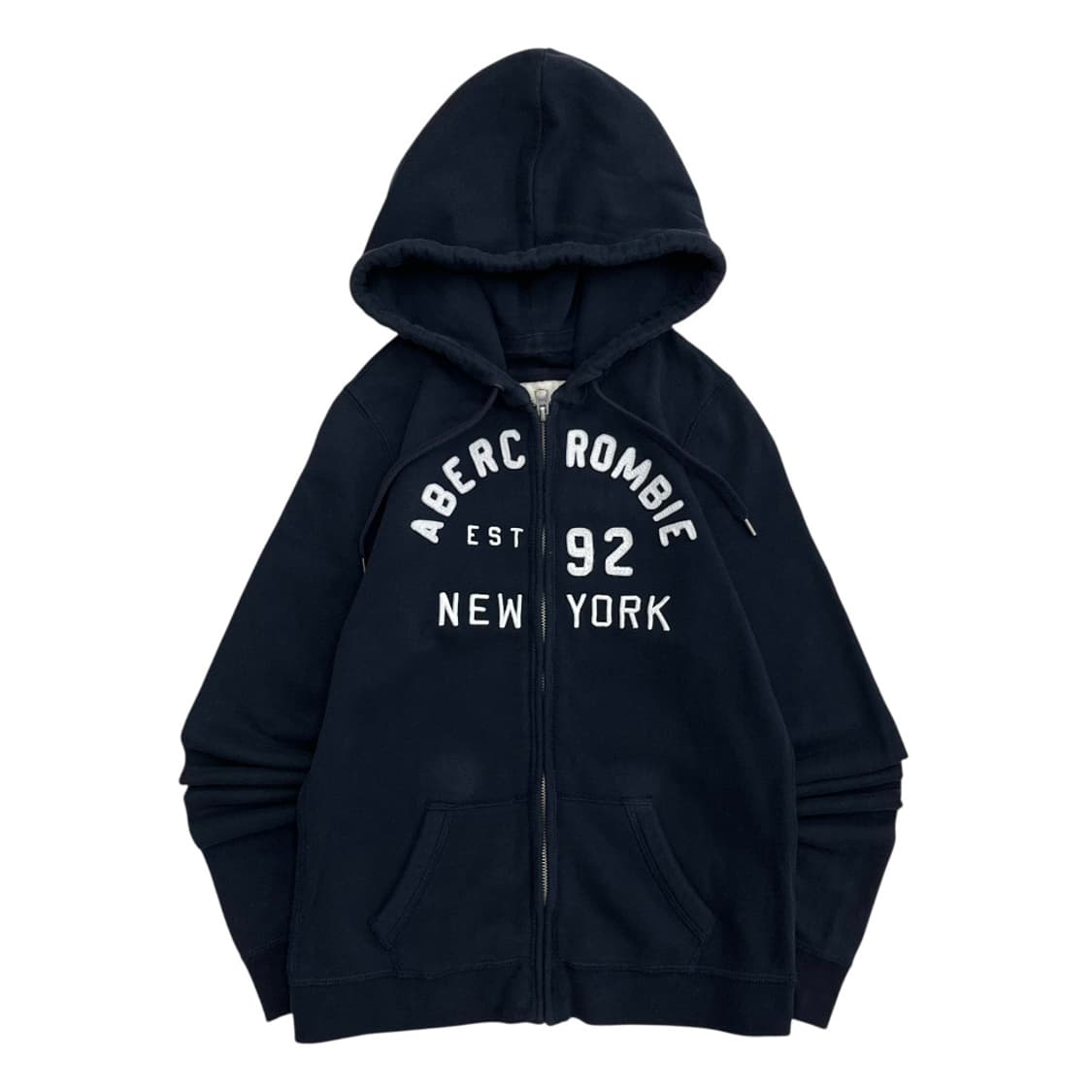 아베크롬비 센터로고 네이비 후드집업 M 상품이미지2