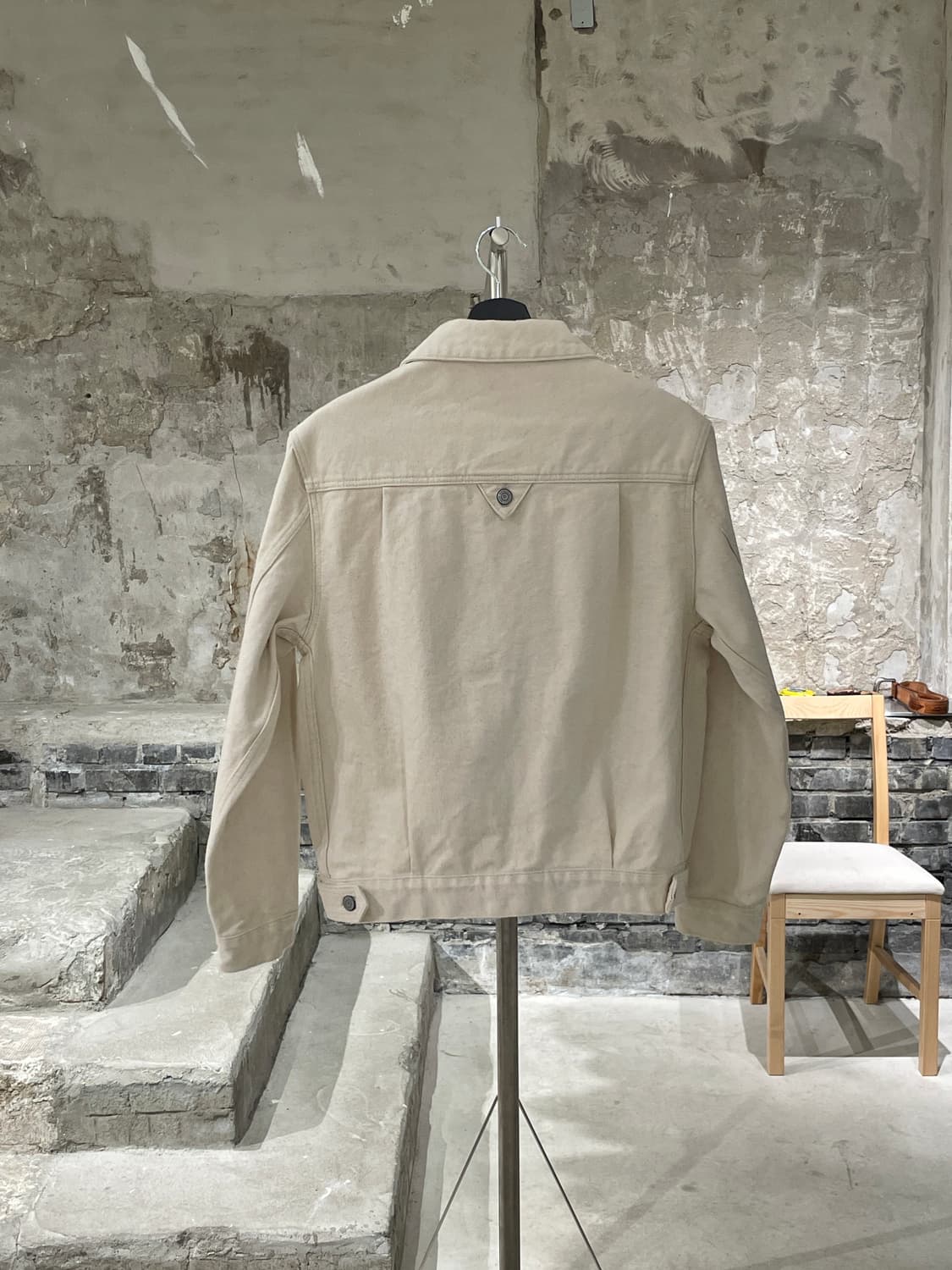 메이든 크림 레트로 타입 데님 자켓 상품이미지6