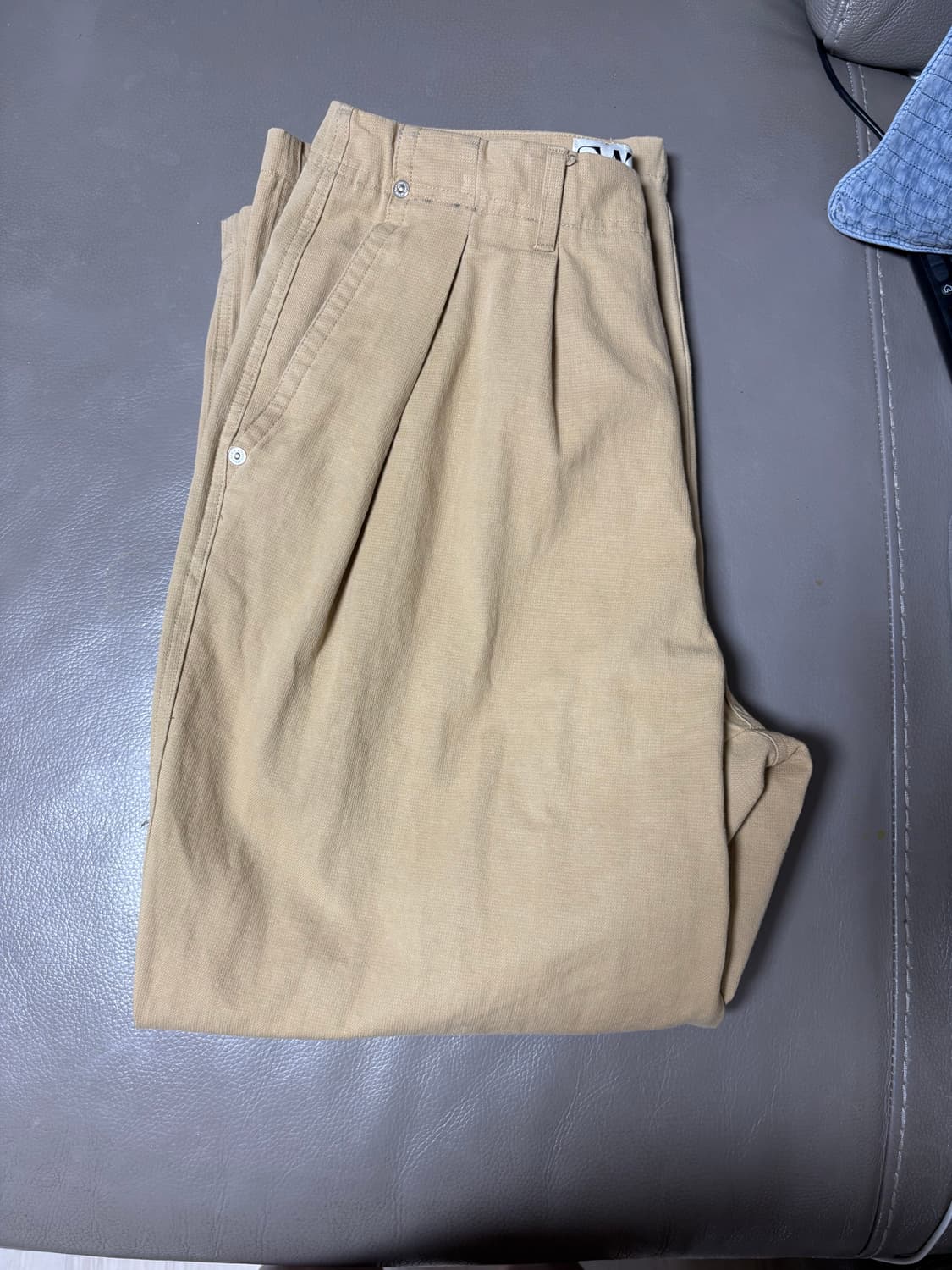 Satur 비날레스 투턱 와이드 치노팬츠 클래식 베이지 상품이미지5