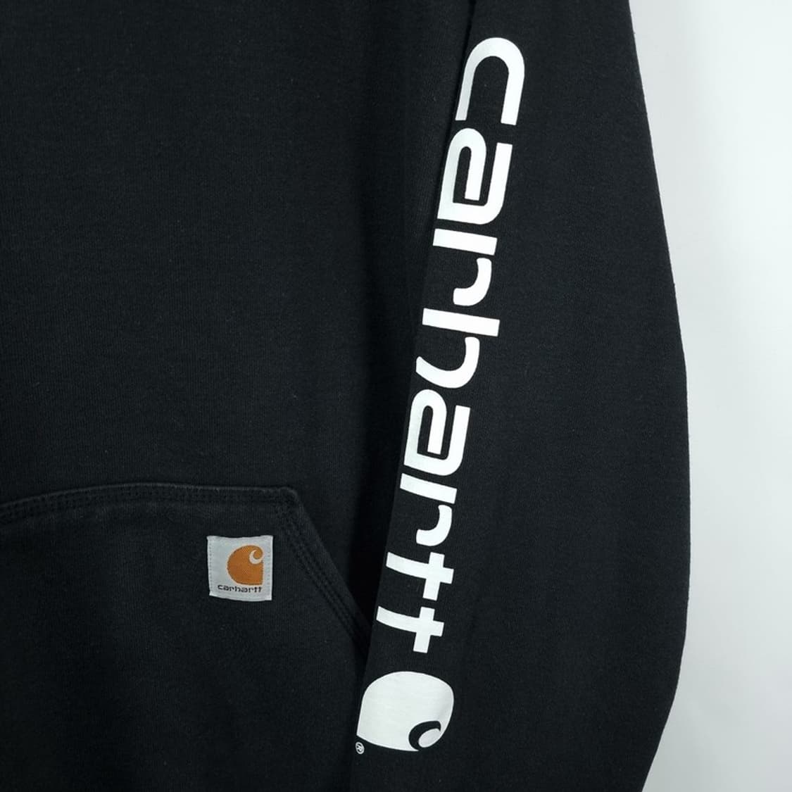 [칼하트] 슬리브 프린팅 오버사이즈 후드티 다크브라운 M18269 상품이미지6