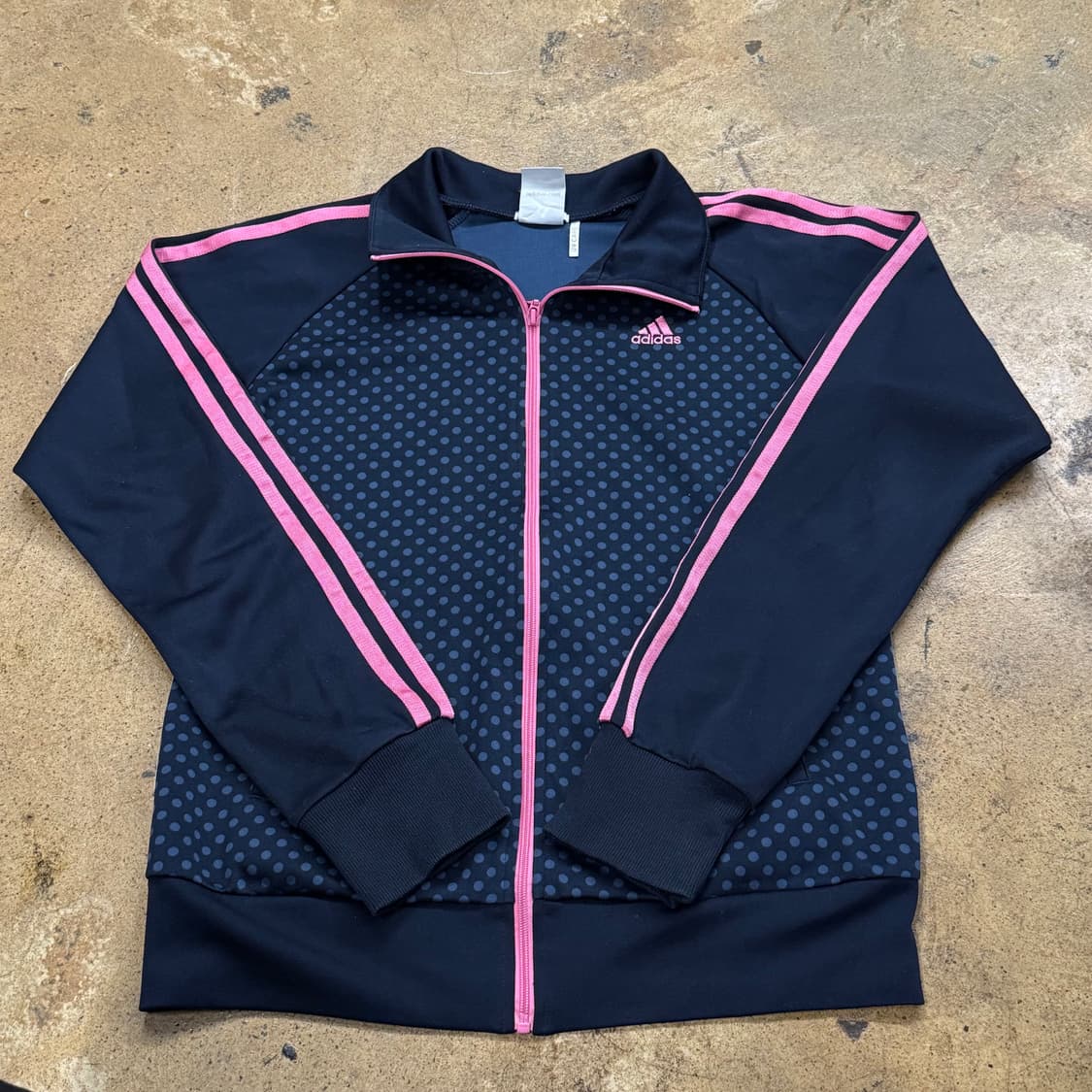 아디다스 네이비 핑크 도트 스포티 트랙탑 져지 상품이미지2