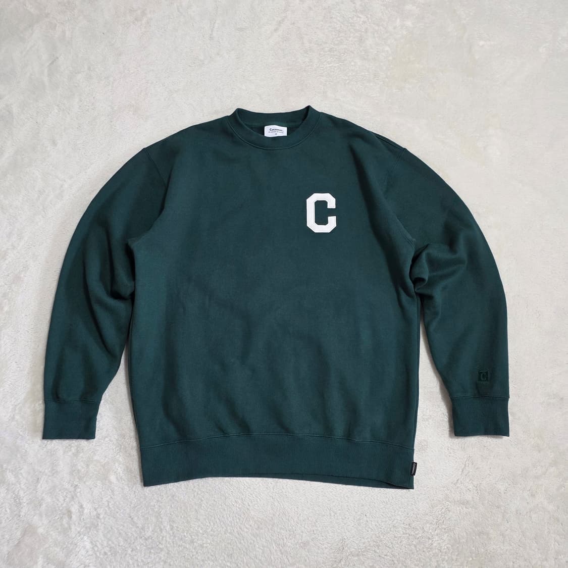 (M)커버낫 C로고 맨투맨 그린 상품이미지1