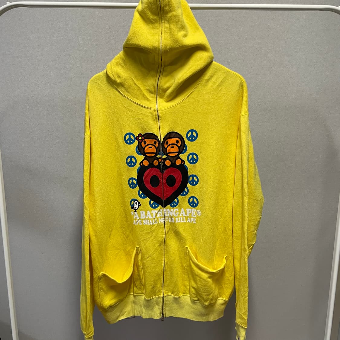 00s Bape  베이프 마일로 로고 후드 집업 상품이미지3