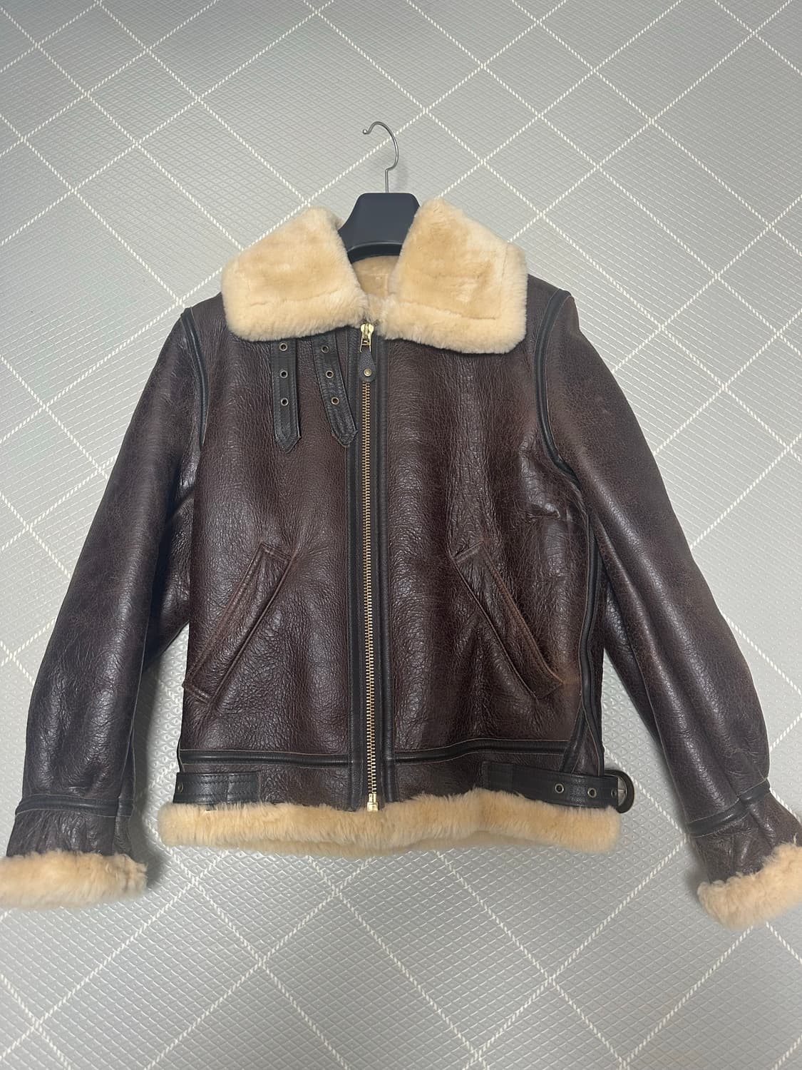 Schott b-3 무스탕 브라운 상품이미지1