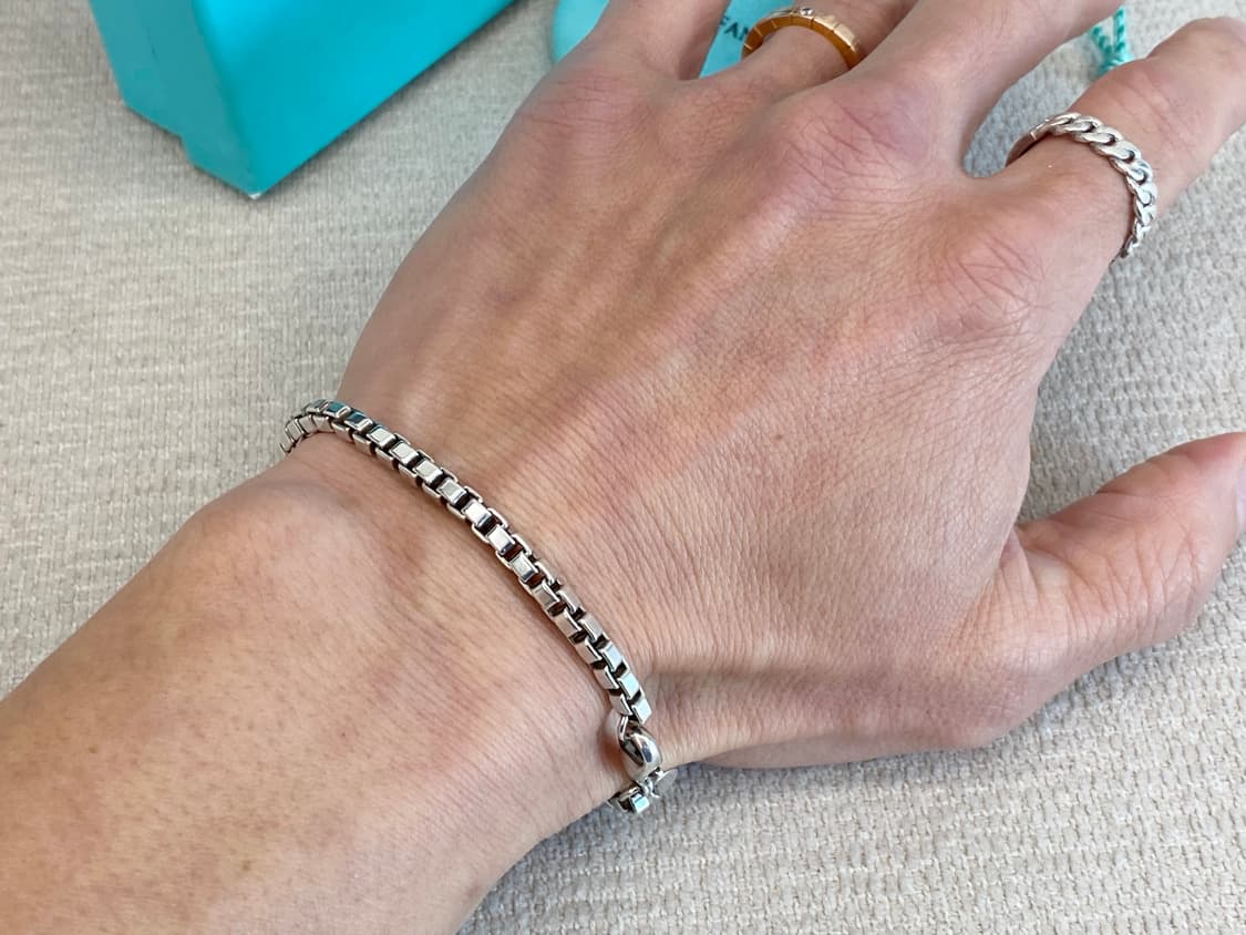 티파니 실버 베네치안 팔찌 18.5CM 남녀공용 상품이미지3