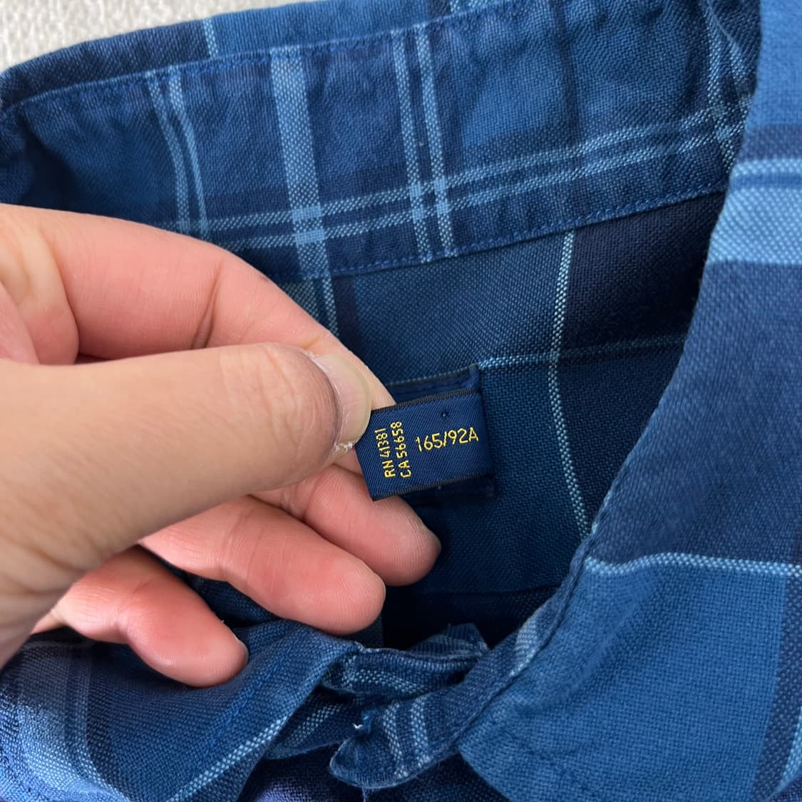 100 폴로랄프로렌 인디고 블루 패치 워크 셔츠 상품이미지5