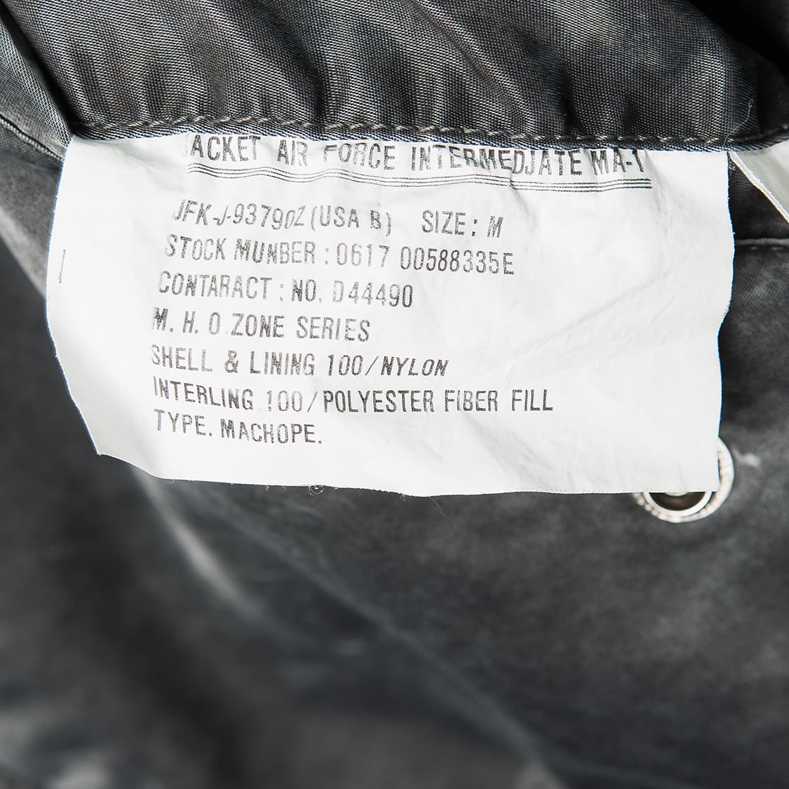 [M] 00s MACHOPE MA-1 플라이트 자켓 워시드 그레이  상품이미지6