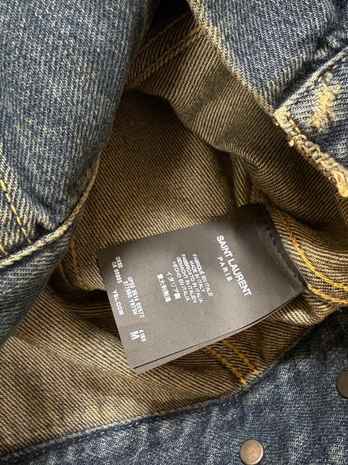 생로랑 퍼머넌트 14시즌 데님 자켓 상품이미지4