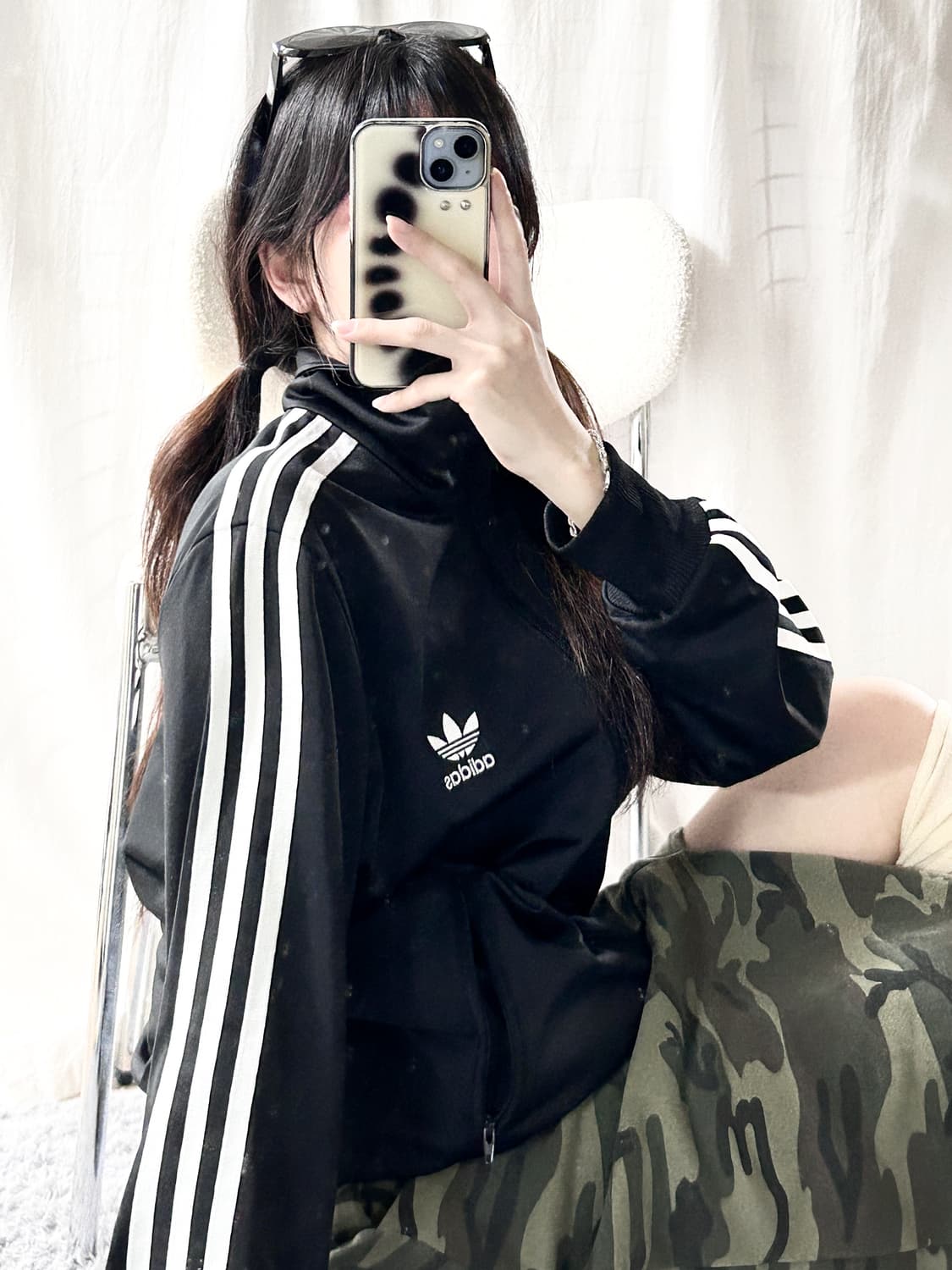 아디다스 블랙 빅로고 파이어버드 져지 상품이미지4