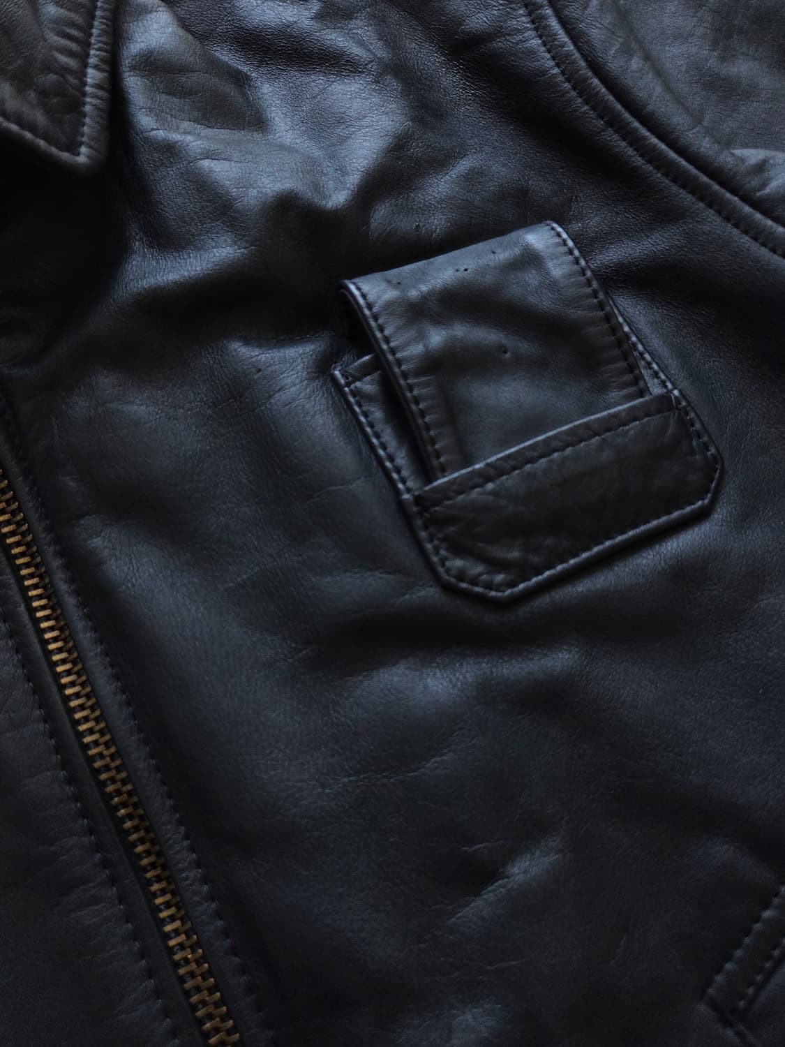 80s OG 프랑스 공군 파일럿 레더 자켓 상품이미지2