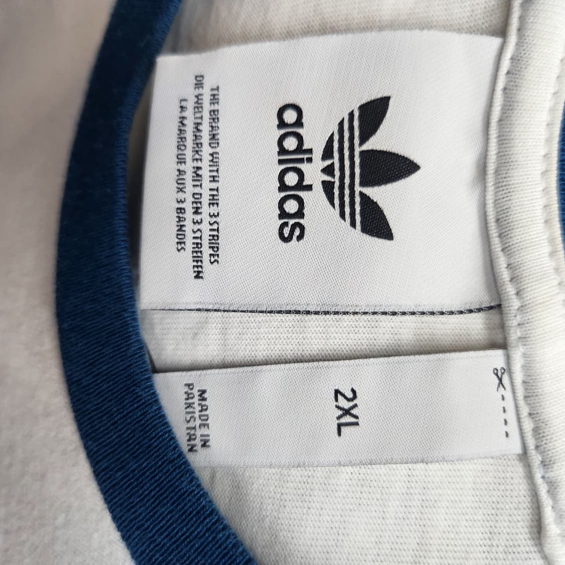 아디다스 로고 삼선 링거 반팔티 2XL(L) 상품이미지5