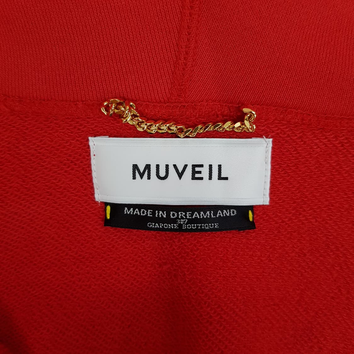 MUVEIL 뮤베일 로고 프린팅 크롭 후드 집업 76-90-155사이즈 상품이미지5