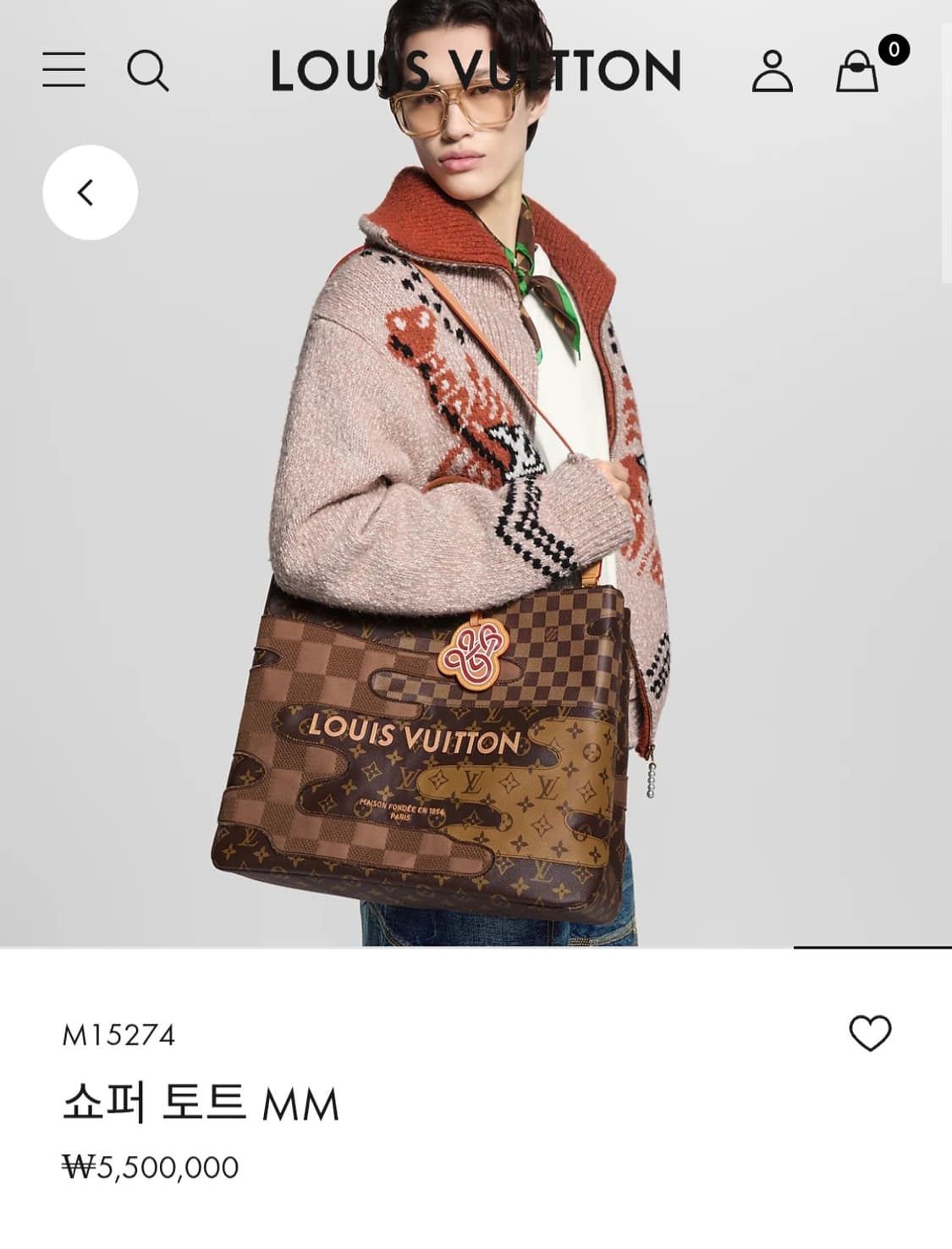 루이비통 니고x퍼렐 한정판 쇼퍼 토트백MM 크로스백 상품이미지4