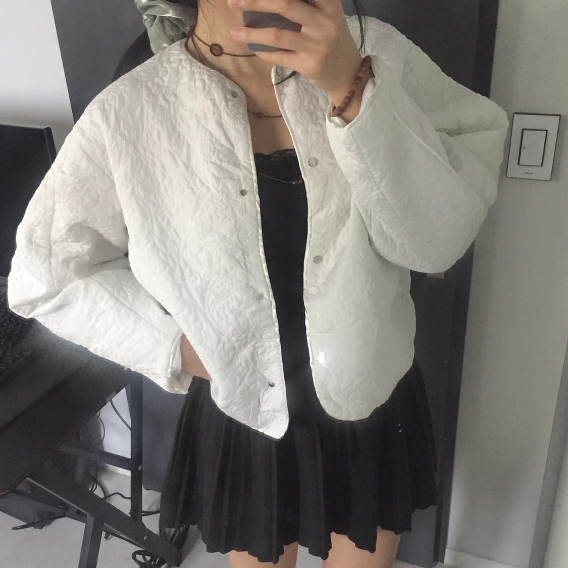 모리걸 러블리 플라워 퀄팅 자켓 상품이미지3