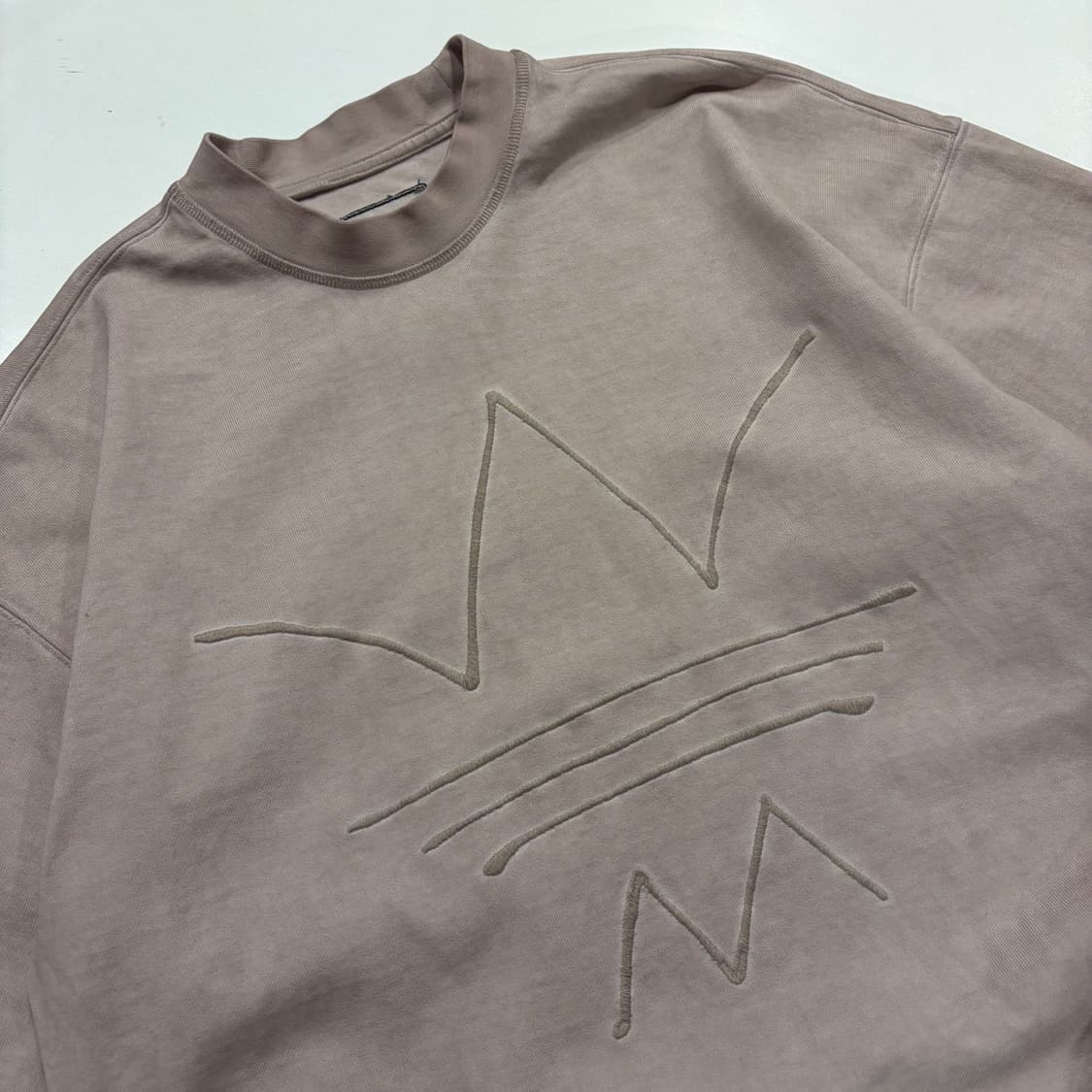 [L] 아디다스 R.Y.V 베이지색 크라운 자수 반팔티 C162 상품이미지3