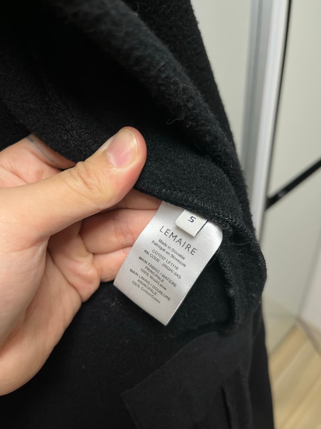 르메르 랩코트 블랙 s 상품이미지5