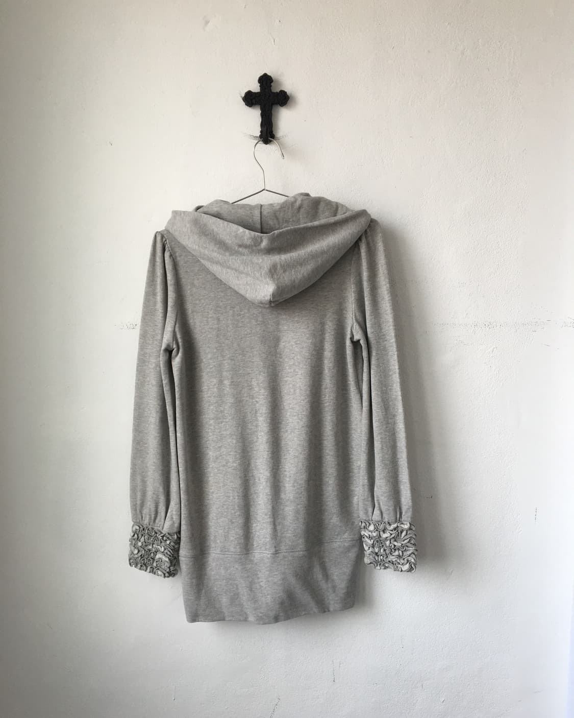 Ribbon frill point hood zip up 상품이미지3