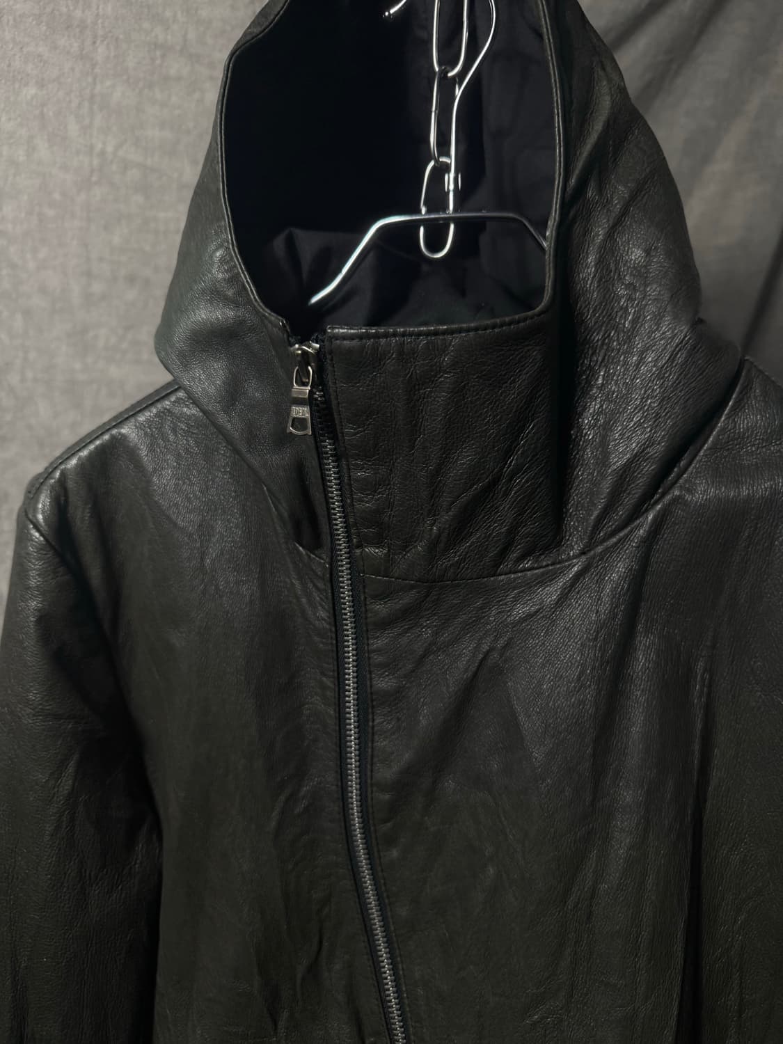 LHP Asymmetric Pigskin Hooded Leather 상품이미지7