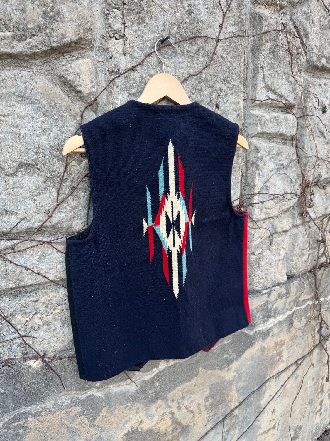 인디언 모터사이클 복각 핸드 우븐 울 오르테가 웨스턴 치마요 베스트 조끼 상품이미지3