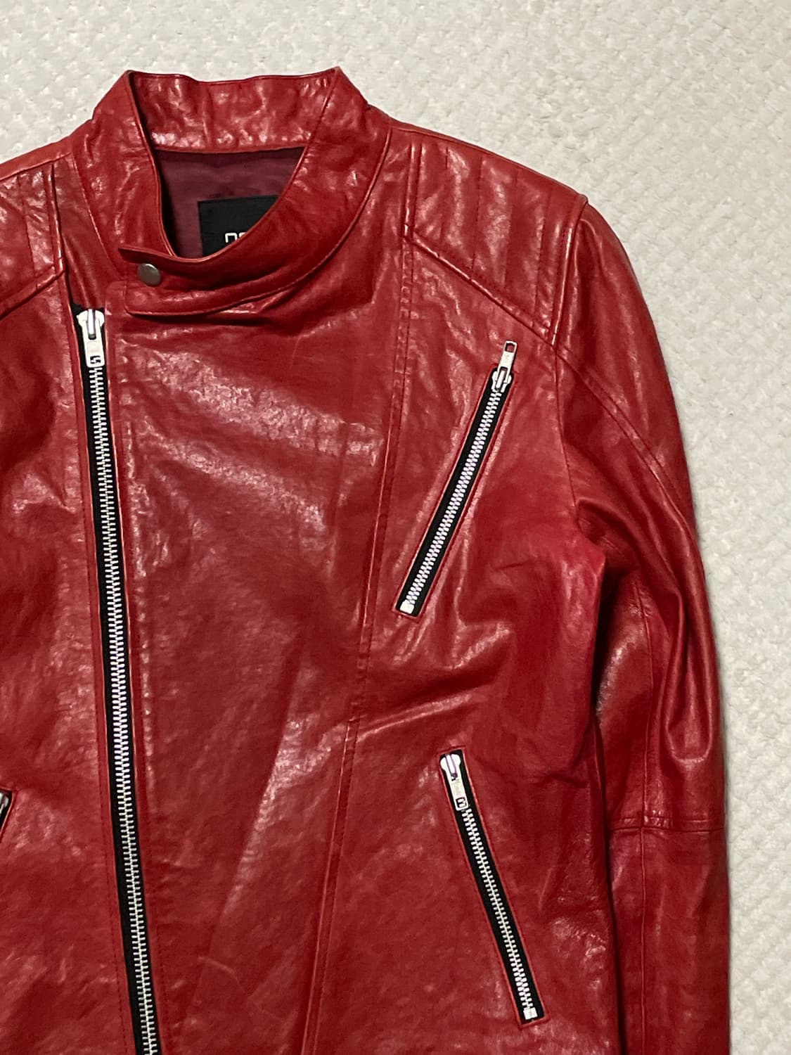 [46] 206옴므 웨스턴 무드 쉽스킨 양가죽 절개 레더 자켓 상품이미지3