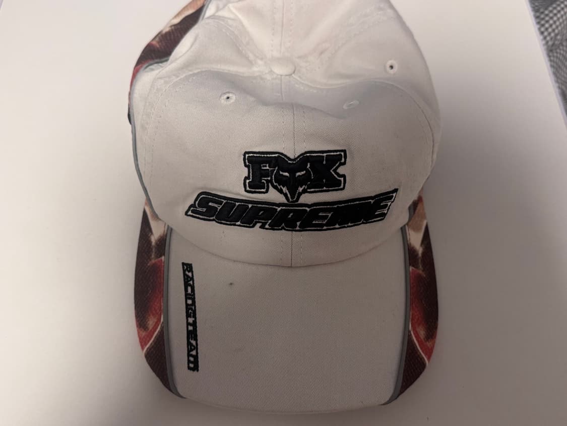 슈프림 폭스 레이싱 캡 화이트  상품이미지1