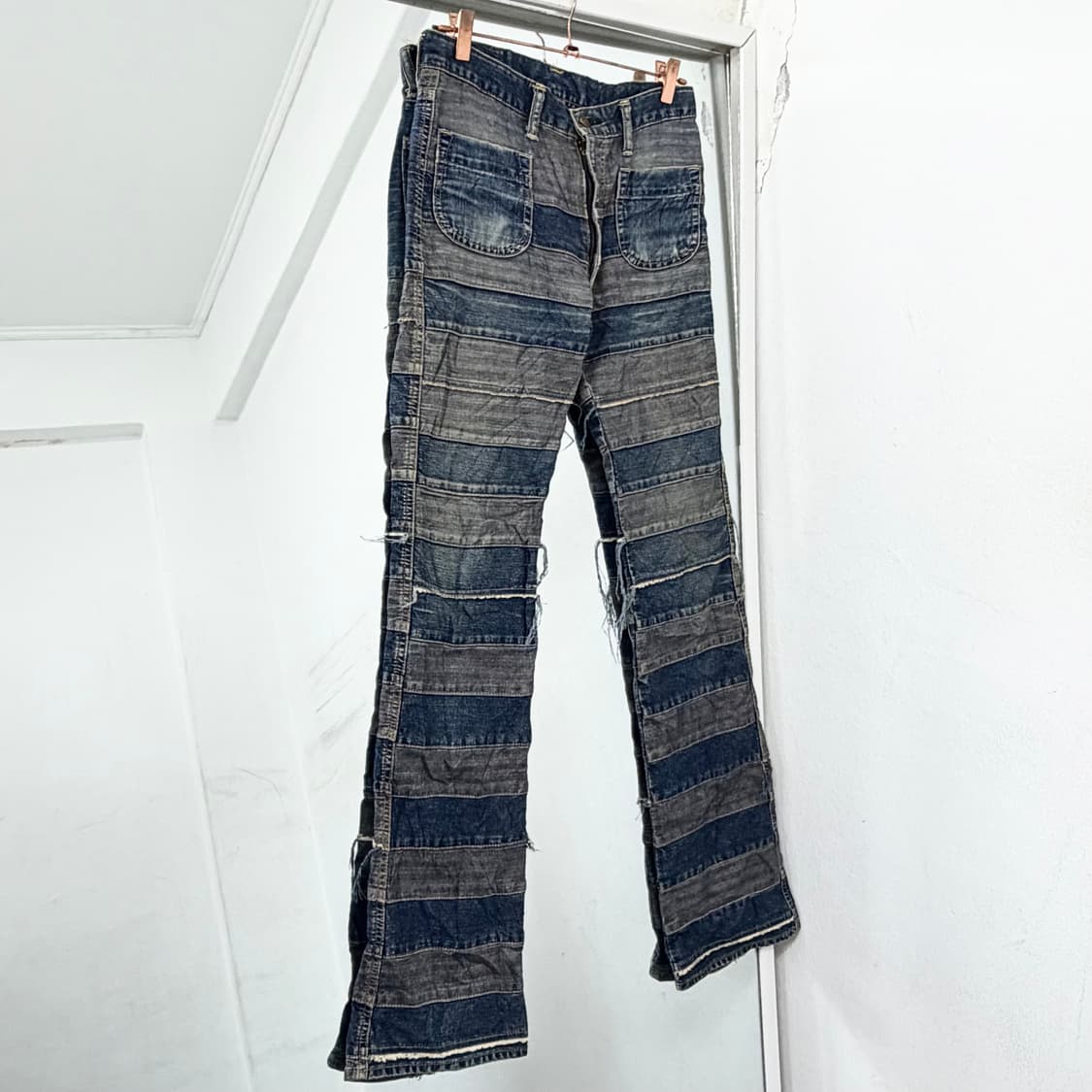 히스테릭 글래머 패치워크 플레어 데님 팬츠 상품이미지4