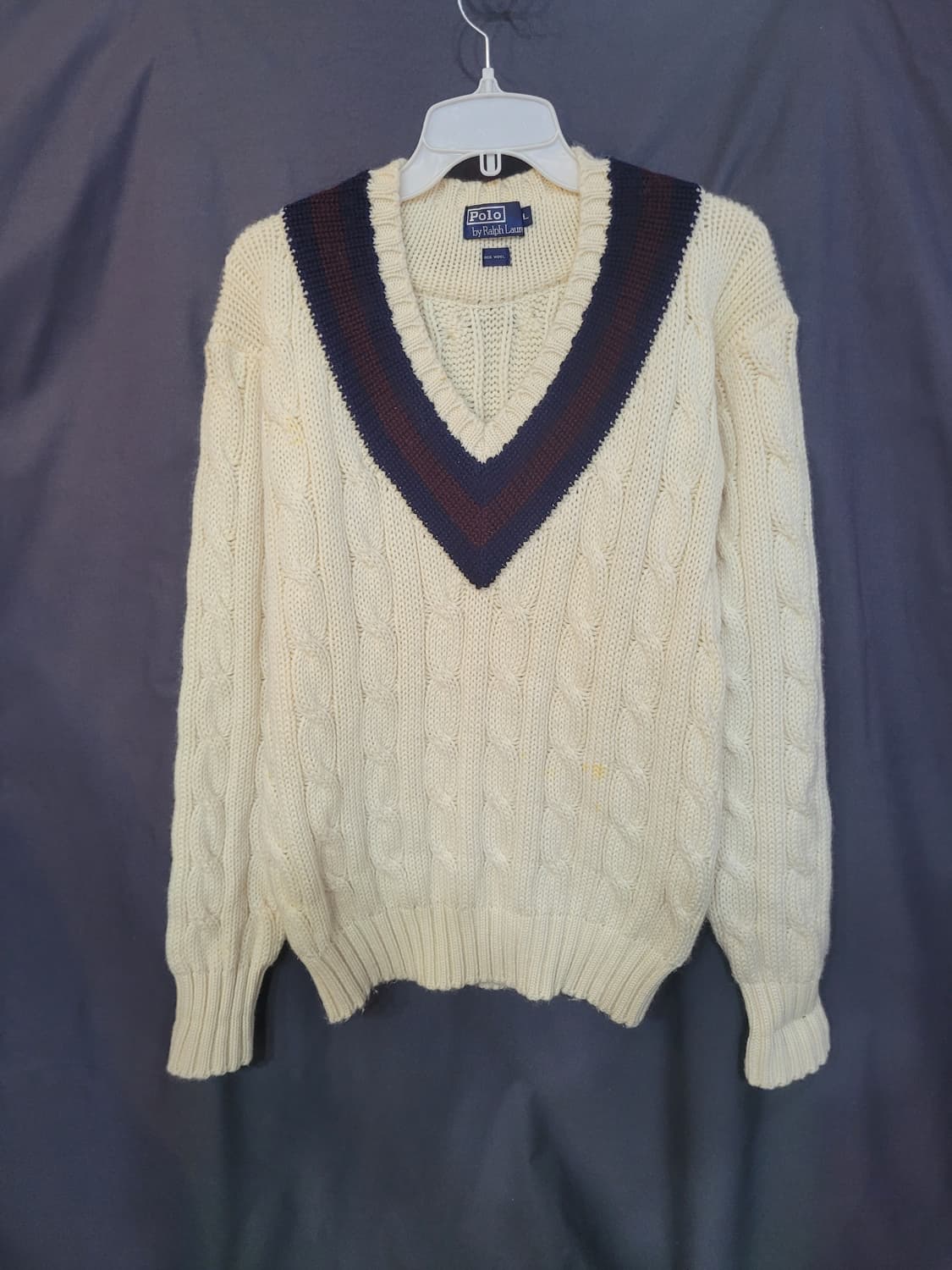 Ralph Lauren 랄프로렌 레트로 빈티지 크라켓 케이블 헤비울 니트 상품이미지1