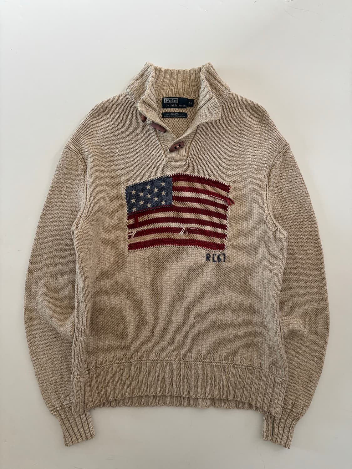 폴로랄프로렌 성조기 베이지 토글 버튼 니트 상품이미지5