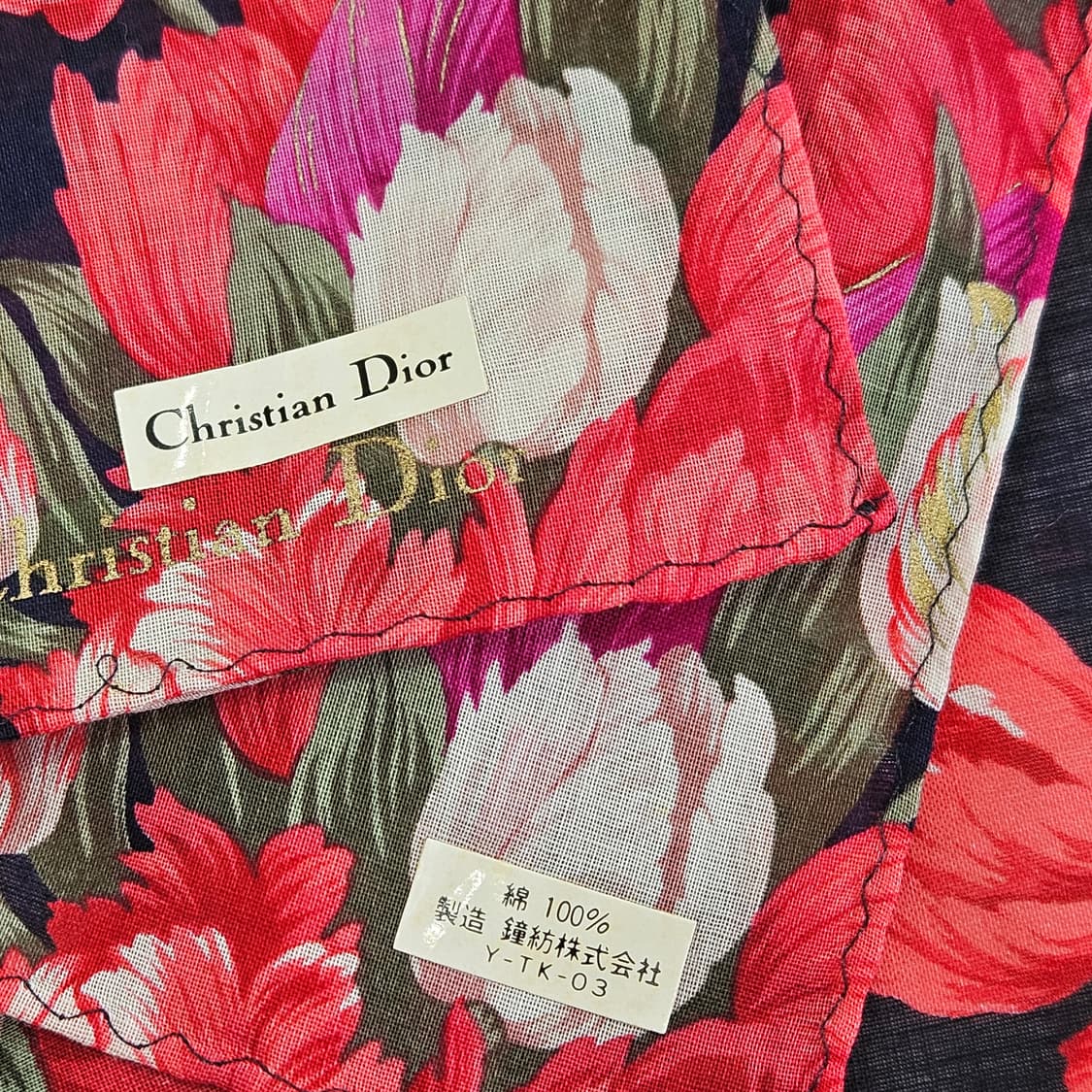 크리스찬 디올(Christian Dior) 튤립 플라워 손수건 상품이미지6