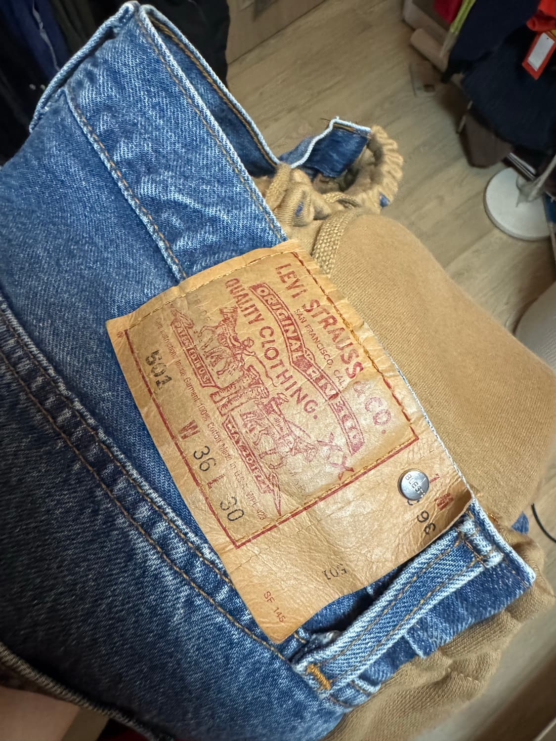 bless 블레스 오버조깅진 나이키 리바이스 베이지 진청 ssense 상품이미지4