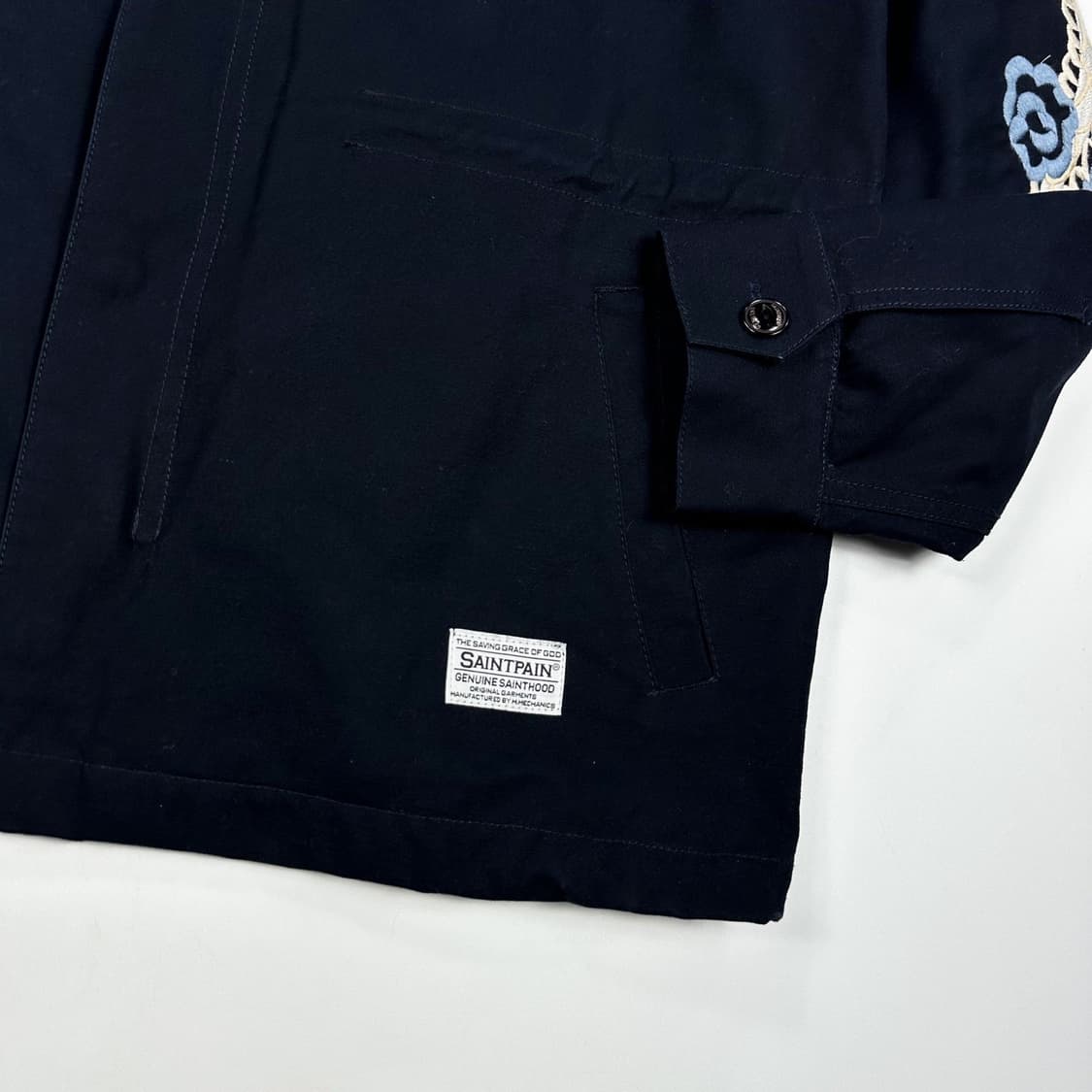 세인트페인 네이비 자수 사파리 자켓 (M) 상품이미지5