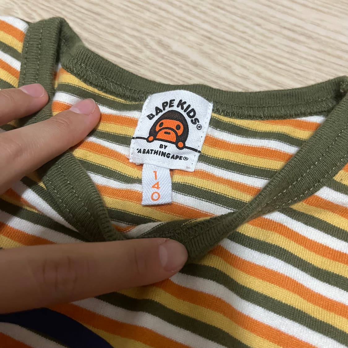 베이프 키즈 스트라이프티셔츠 상품이미지2