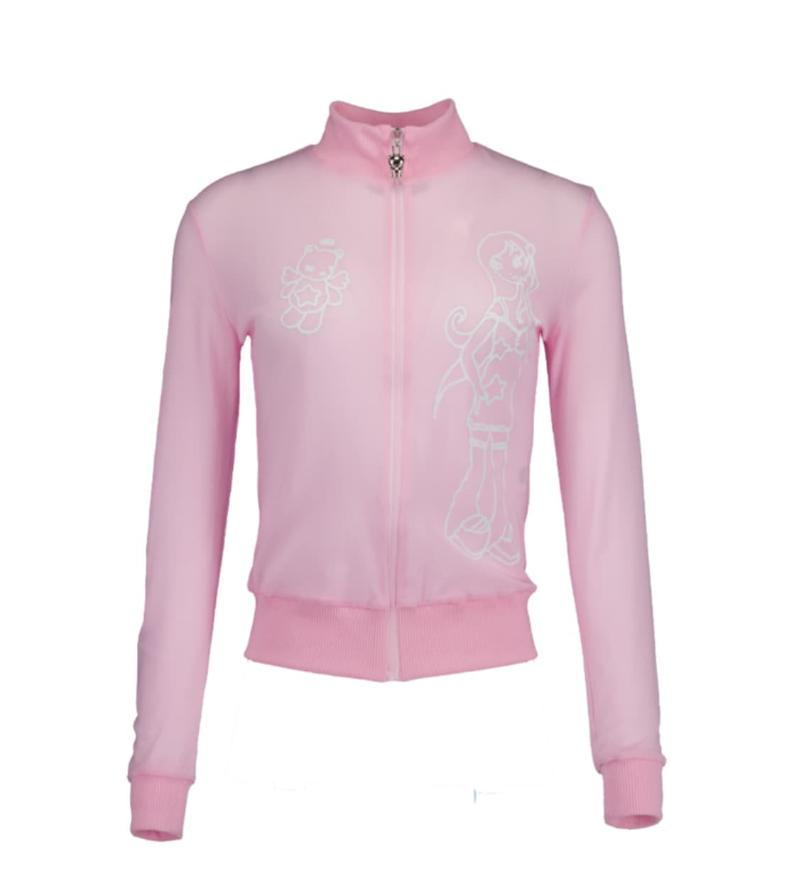 SHAGGY MESH ZIP-UP (PINK) 상품이미지1