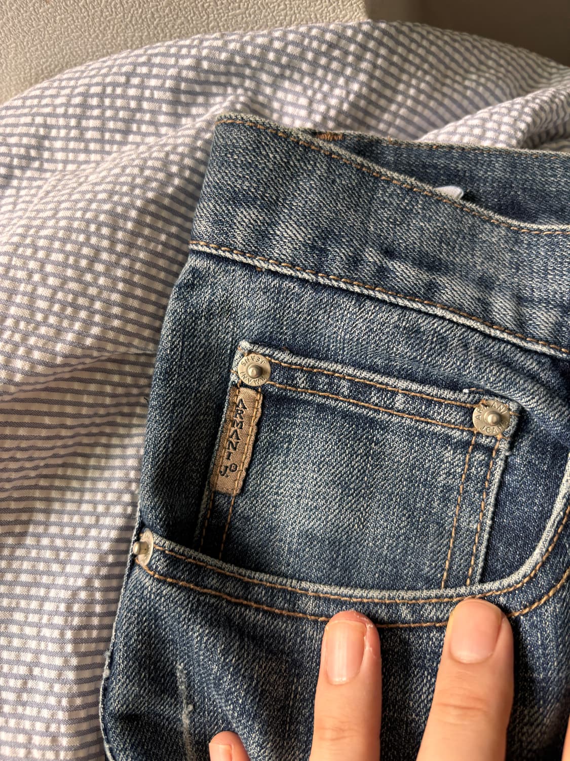 Made in Italy 빈티지,단종된 Armani Jeans 리얼페이딩 상품이미지10