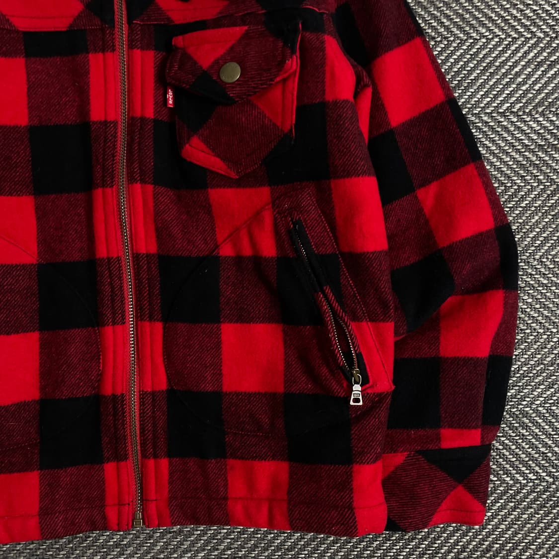 리바이스 타탄체크 쉐르파 트러커 자켓o 3106 상품이미지2