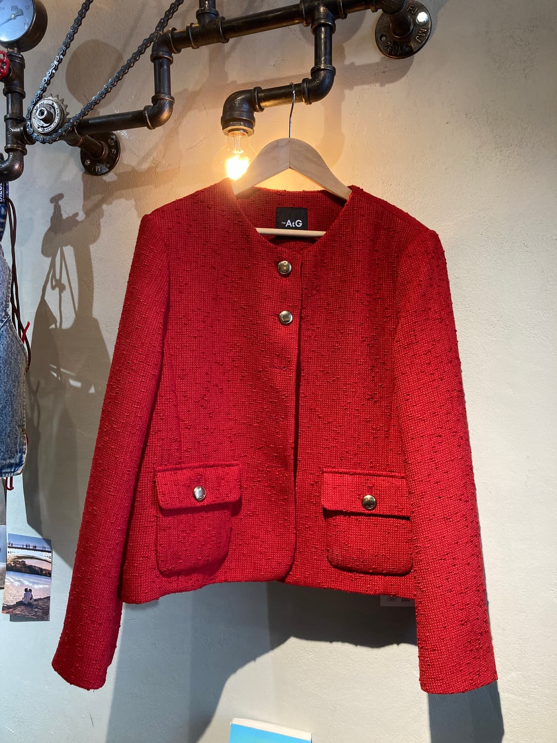 레드 트위드 재킷 상품이미지2