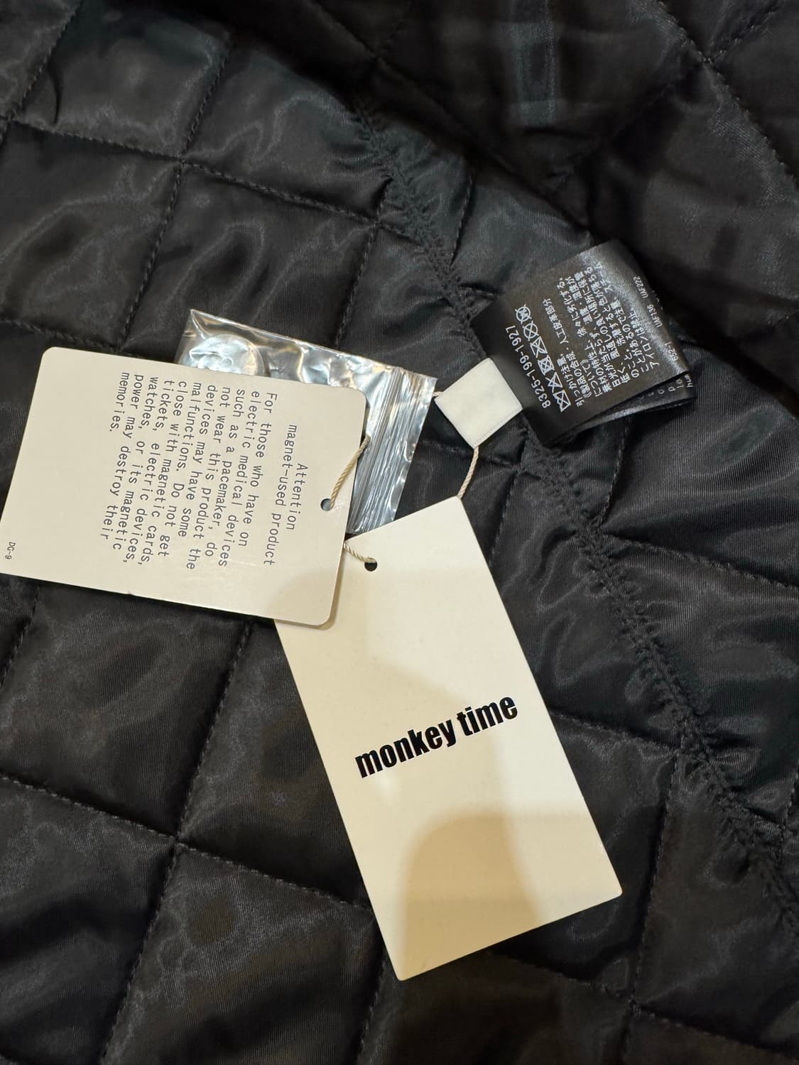 [L] 몽키 타임 FAUX 레더 퀼팅 카코트 블랙  상품이미지7