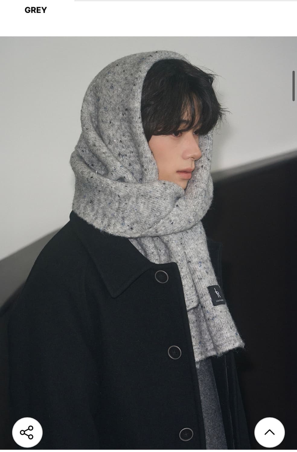 레더리 소프트 울 머플러 [GREY] 판매 상품이미지3