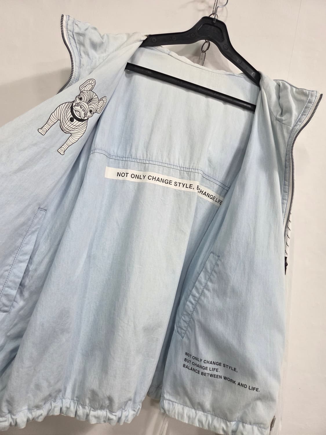 라이프워크 프렌치불독 후드집업 화이트 F 상품이미지6