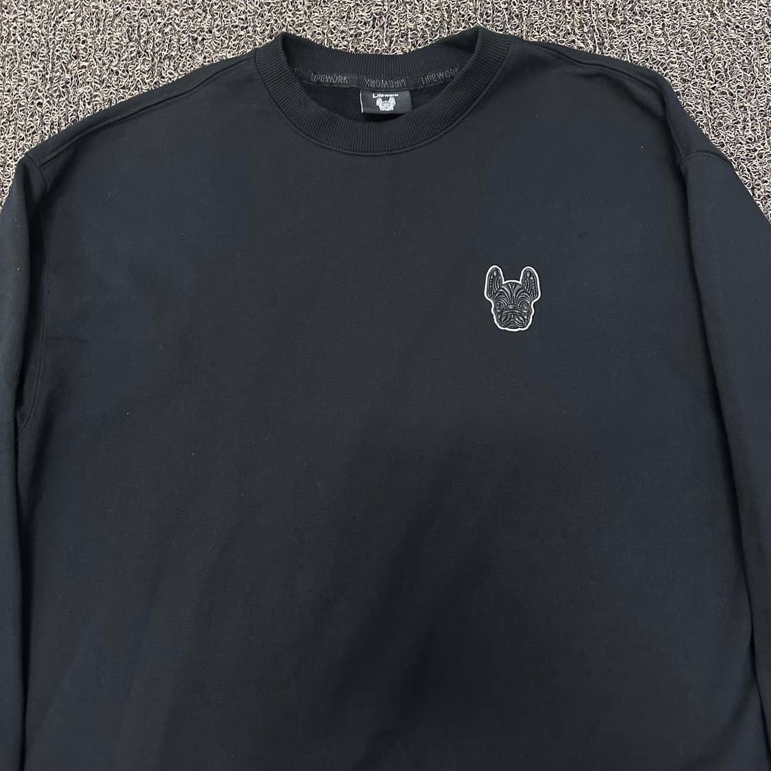 라이프워크 맨투맨 블랙 M 상품이미지2