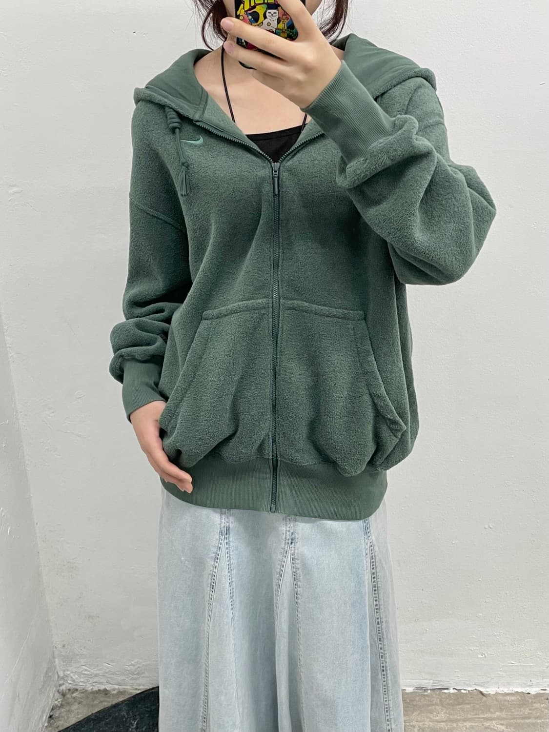 나이키 애쉬그린 테리 후드집업 상품이미지4